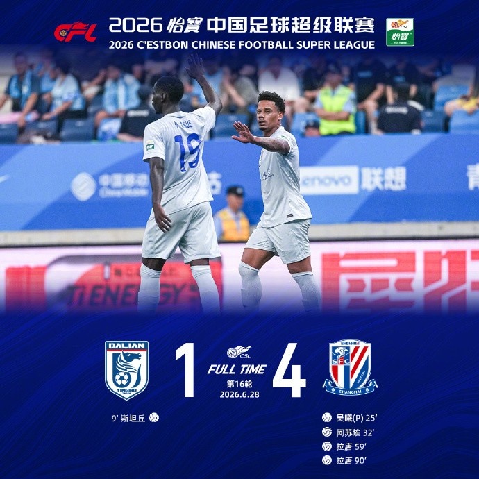 申花4-1逆转大连 拉唐梅开二度导演大捷