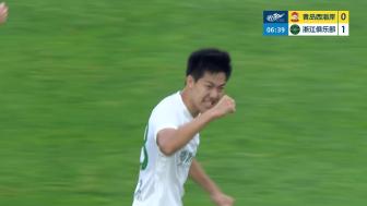 12轮不败！青岛西海岸3-1逆转浙江，内尔松双响彭欣力传射
