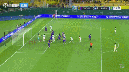 林良铭破门+中柱 国安半场1-0领先广州豹